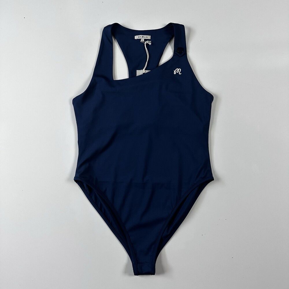 NEW Malbon Serena Swimsuit Bodysuit Navy Size Large